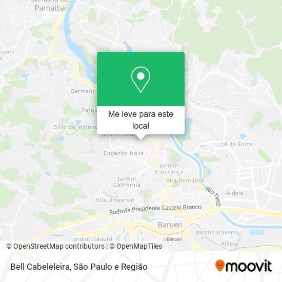 Bell Cabeleleira mapa