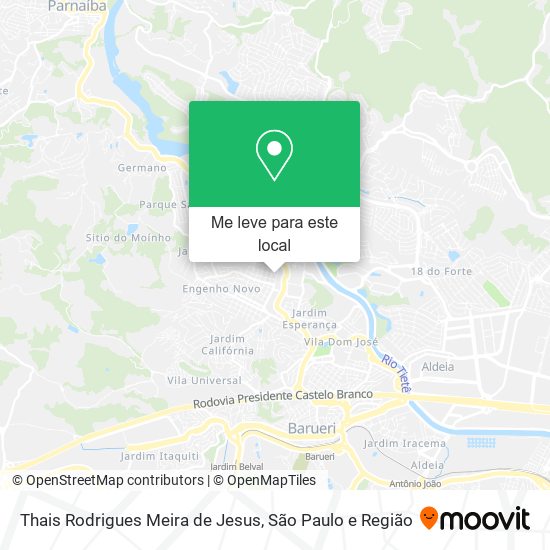 Thais Rodrigues Meira de Jesus mapa