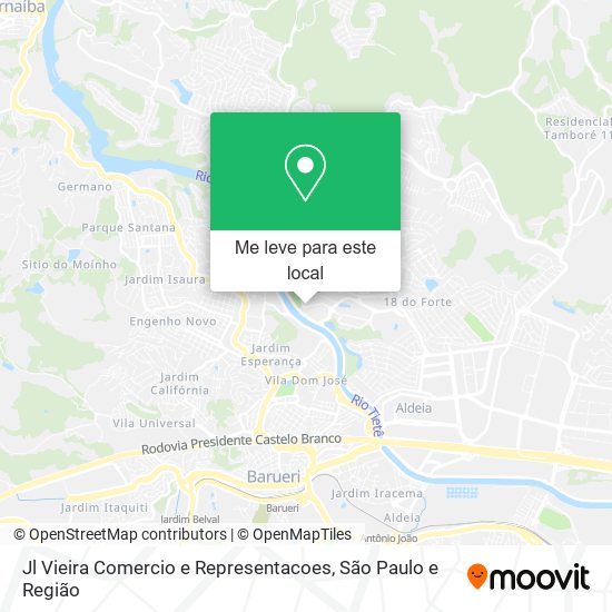Jl Vieira Comercio e Representacoes mapa