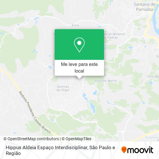 Hippus Aldeia Espaço Interdisciplinar mapa