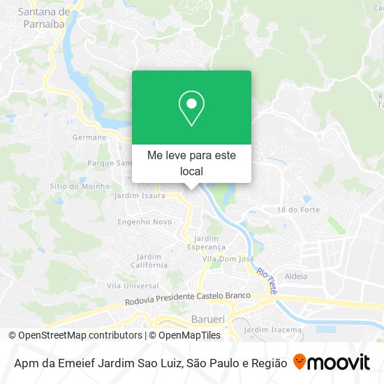 Apm da Emeief Jardim Sao Luiz mapa