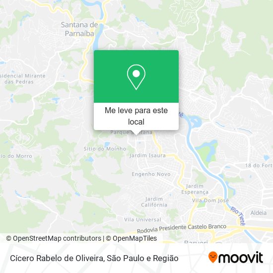 Cícero Rabelo de Oliveira mapa