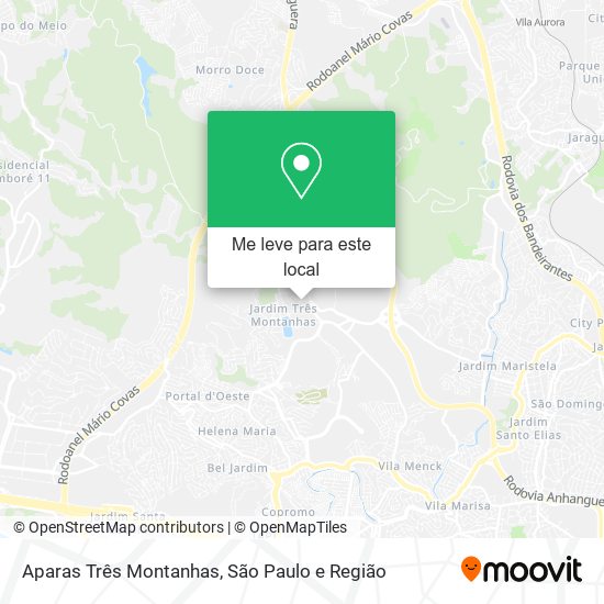 Aparas Três Montanhas mapa