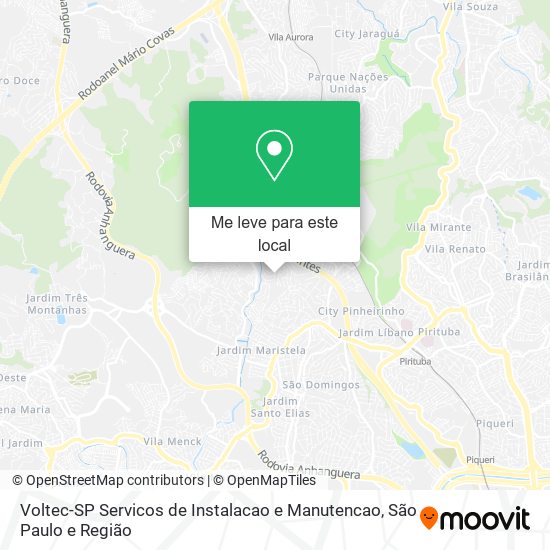 Voltec-SP Servicos de Instalacao e Manutencao mapa