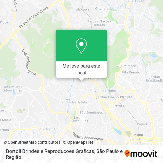 Bortoli Brindes e Reproducoes Graficas mapa