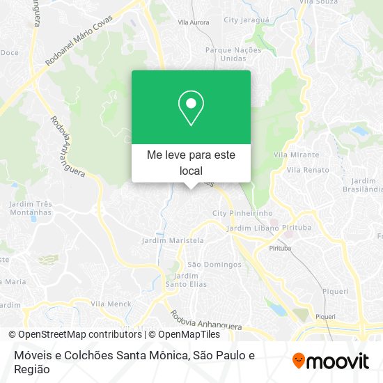 Móveis e Colchões Santa Mônica mapa