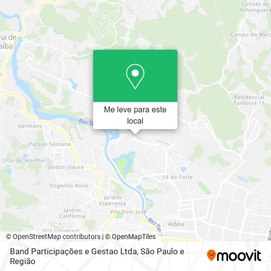Band Participações e Gestao Ltda mapa