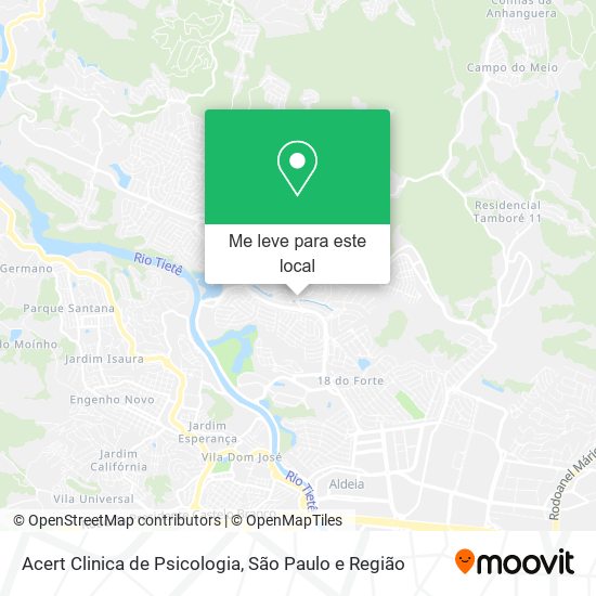 Acert Clinica de Psicologia mapa