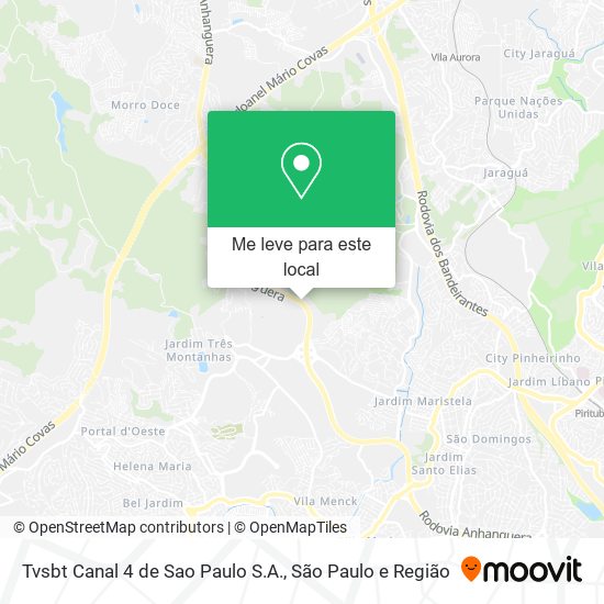 Tvsbt Canal 4 de Sao Paulo S.A. mapa