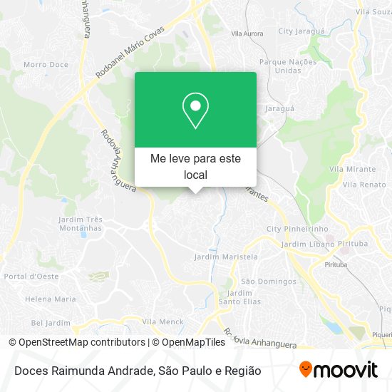 Doces Raimunda Andrade mapa