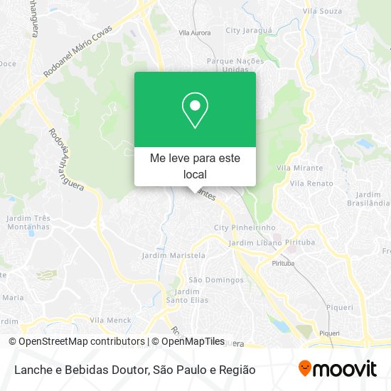 Lanche e Bebidas Doutor mapa