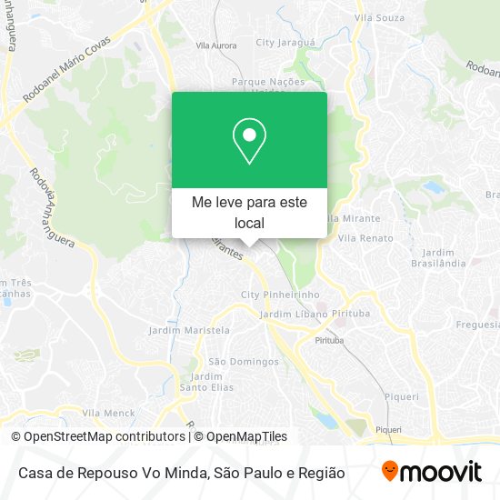 Casa de Repouso Vo Minda mapa