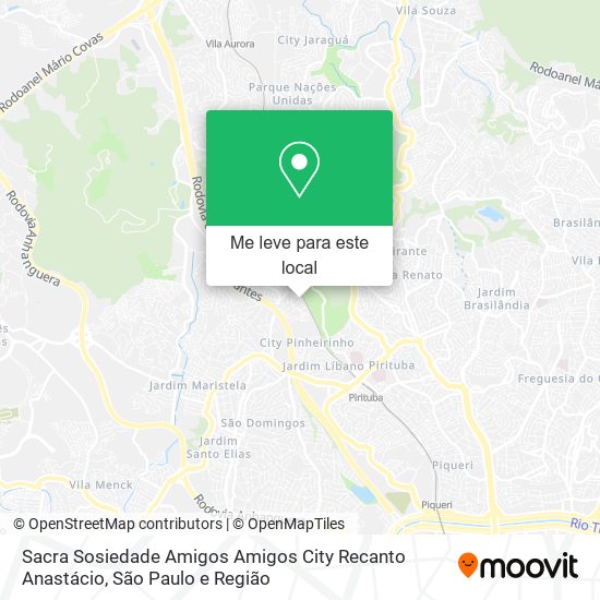 Sacra Sosiedade Amigos Amigos City Recanto Anastácio mapa