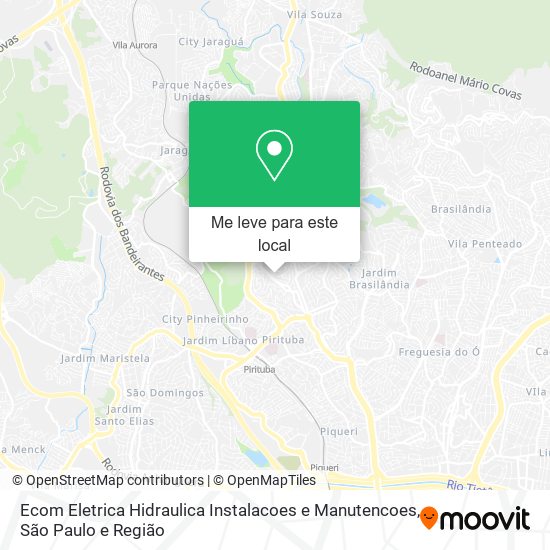Ecom Eletrica Hidraulica Instalacoes e Manutencoes mapa