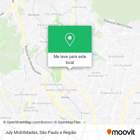 July Mobilidades mapa