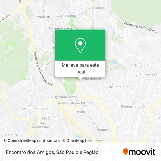 Encontro dos Amigos mapa