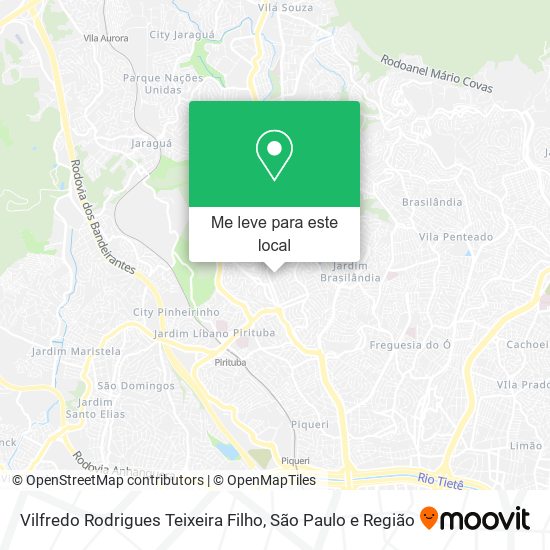 Vilfredo Rodrigues Teixeira Filho mapa