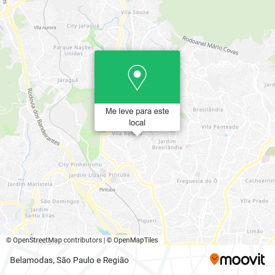 Belamodas mapa