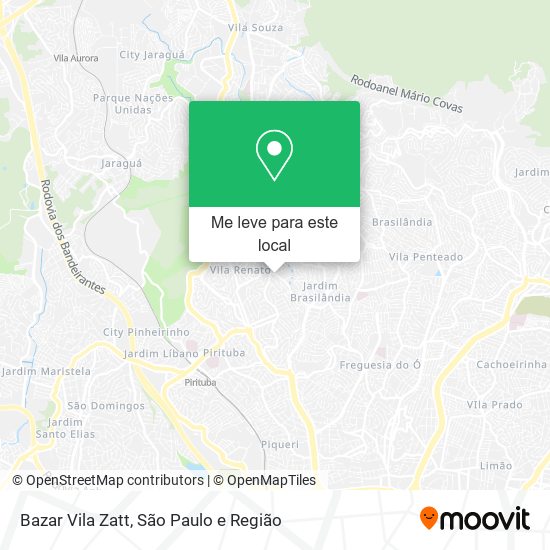 Bazar Vila Zatt mapa