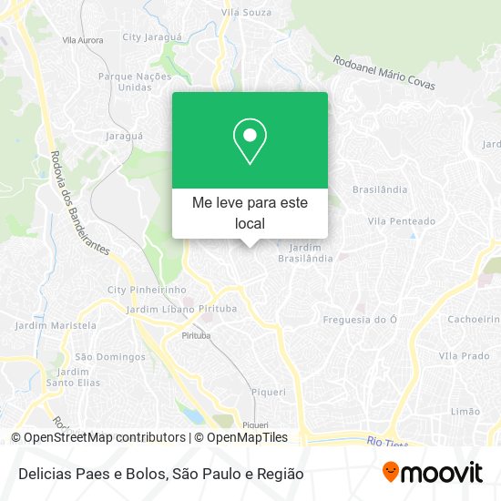 Delicias Paes e Bolos mapa