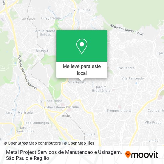 Metal Project Servicos de Manutencao e Usinagem mapa