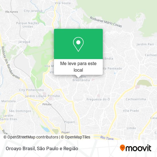 Oroayo Brasil mapa