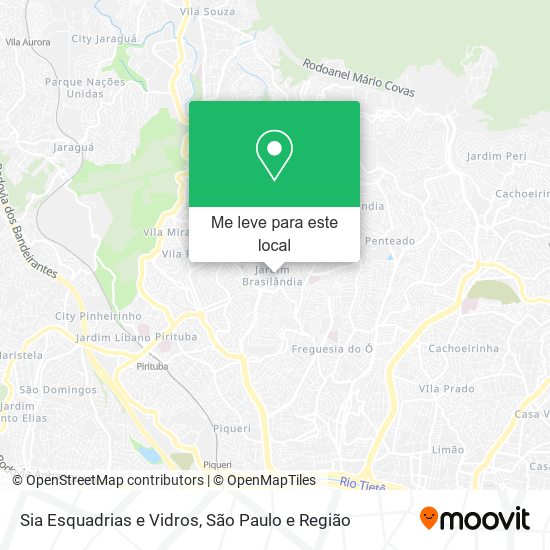 Sia Esquadrias e Vidros mapa