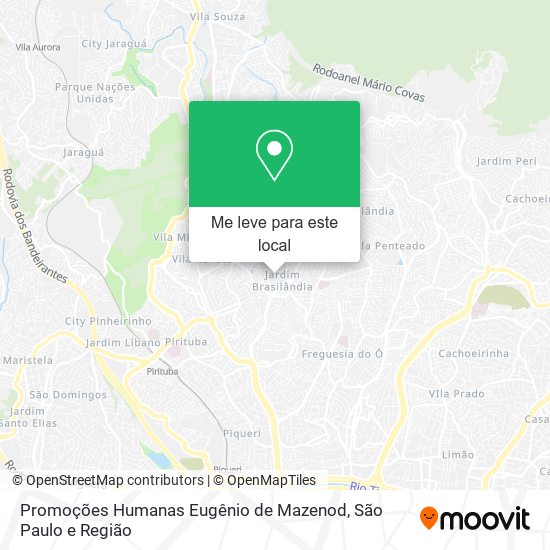 Promoções Humanas Eugênio de Mazenod mapa