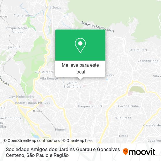 Sociedade Amigos dos Jardins Guarau e Goncalves Centeno mapa