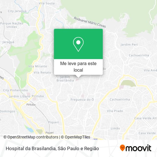 Hospital da Brasilandia mapa