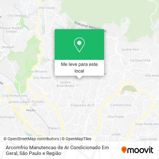 Arcomfrio Manutencao de Ar Condicionado Em Geral mapa