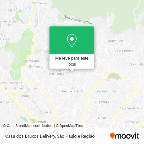 Casa dos Bruxos Delivery mapa