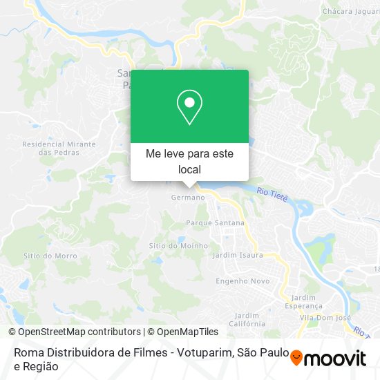 Roma Distribuidora de Filmes - Votuparim mapa