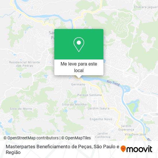 Masterpartes Beneficiamento de Peças mapa