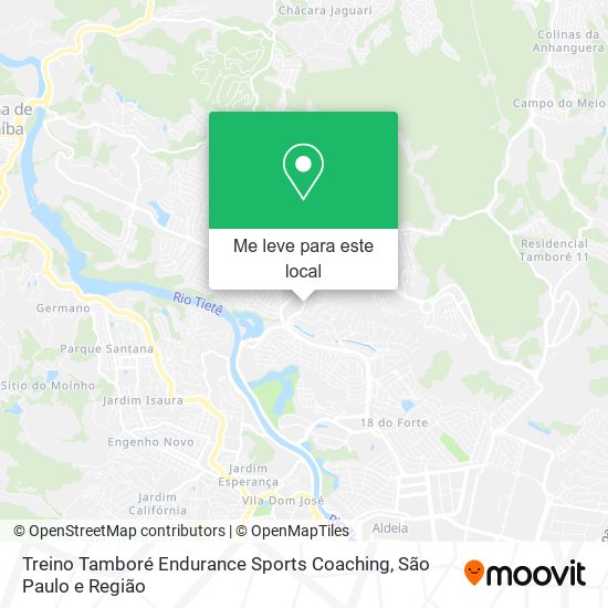 Treino Tamboré Endurance Sports Coaching mapa
