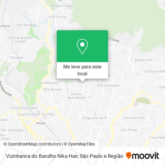 Vizinhanca do Barulho Nika Hair mapa