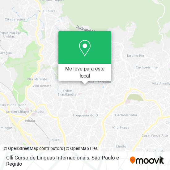 Clli Curso de Línguas Internacionais mapa