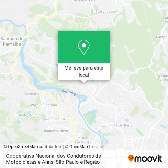 Cooperativa Nacional dos Condutores de Motocicletas e Afins mapa