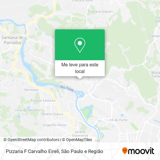 Pizzaria F Carvalho Eireli mapa