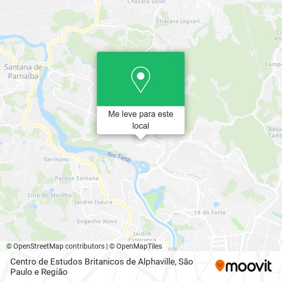 Centro de Estudos Britanicos de Alphaville mapa
