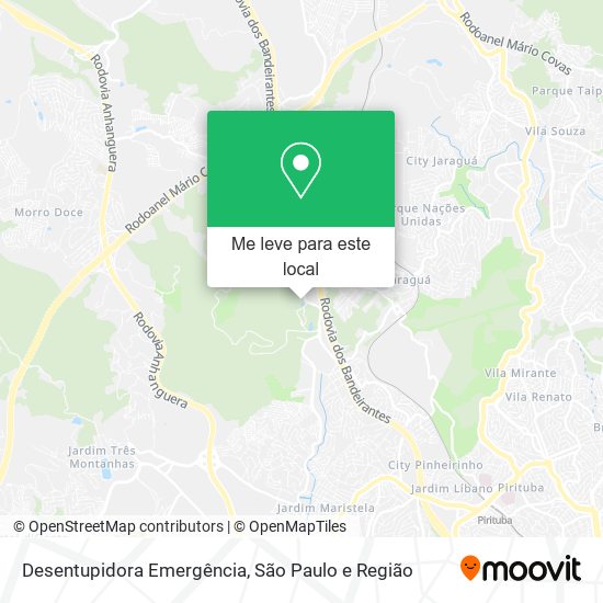 Desentupidora Emergência mapa