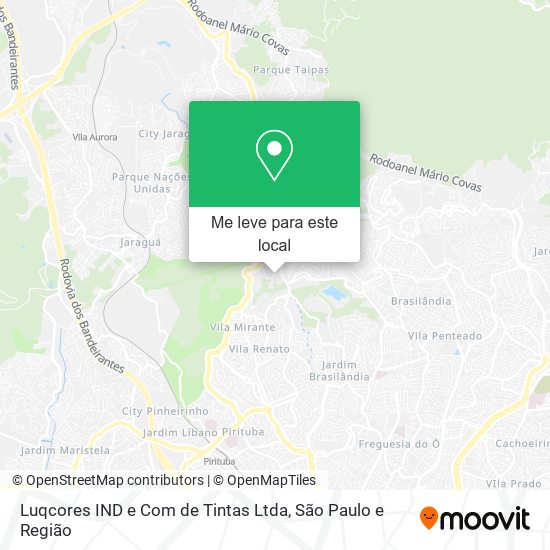 Luqcores IND e Com de Tintas Ltda mapa