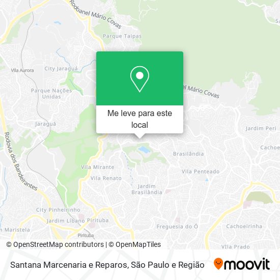 Santana Marcenaria e Reparos mapa