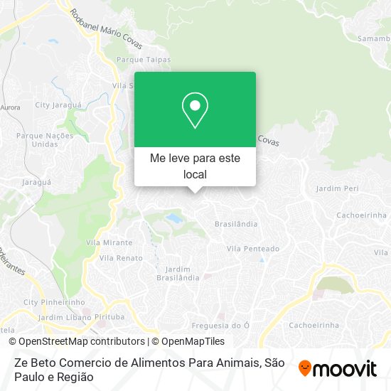 Ze Beto Comercio de Alimentos Para Animais mapa