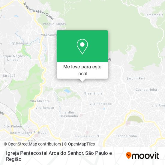 Igreja Pentecostal Arca do Senhor mapa