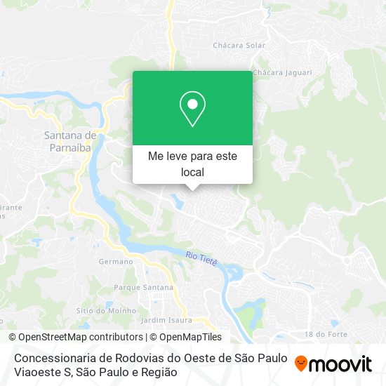 Concessionaria de Rodovias do Oeste de São Paulo Viaoeste S mapa