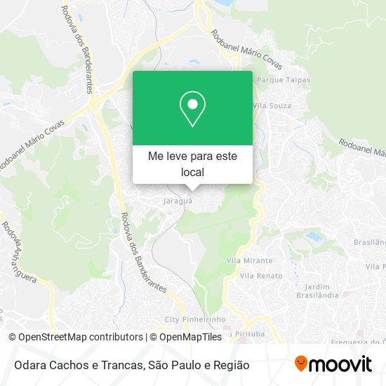 Odara Cachos e Trancas mapa