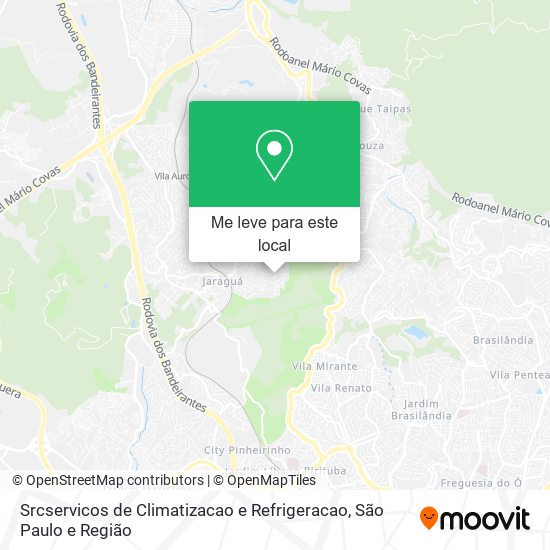 Srcservicos de Climatizacao e Refrigeracao mapa