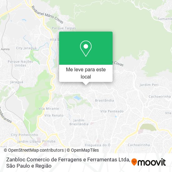 Zanbloc Comercio de Ferragens e Ferramentas Ltda mapa