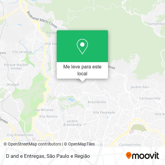 D and e Entregas mapa